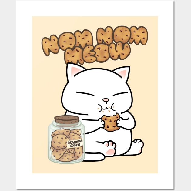 Chubby Cat Grandma Cookie Wall Art by Takeda_Art